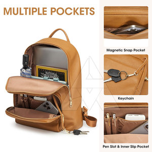 New Style Quality Made Leather <b>Backpack</b> Lightweight Leather <b>Backpack</b> Factory Direct Sale Leather <b>Backpack</b> - Product Image 4