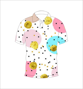 Camisa Polo para Hombre con Patrón de Puntos Abstractos Multicolor, Manga Corta, Verano, Casual, Transpirable, Ligera, para Golf - Product Image 1
