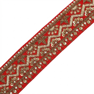 Vestido de Novia de Lujo con Lentejuelas Multicolores Brillantes, Bordado Étnico Floral, Ribete de Encaje Vintage Ecológico - Product Image 1