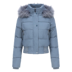 เสื้อแจ็คเก็ตพัฟเฟอร์สำหรับผู้หญิงเนื้อผ้านุ่มพิเศษสำหรับฤดูหนาว บุด้วยใยฝ้ายอุ่นสบาย แฟชั่นสตรีท ระบายอากาศได้ดี ผ้าแคนวาส - Product Image 4