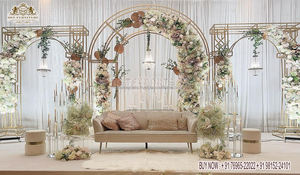 Panneaux de toile de fond en métal pour scène de mariage, meilleure réception de mariage, cadres de scène, superbe décor de mariage, ensemble d'arcs en métal - Product Image 2