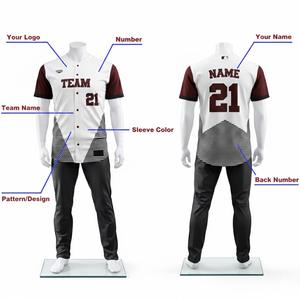 Conjunto de Uniforme de Béisbol Sublimado, Poliéster Transpirable, Camisetas y Pantalones de Béisbol Personalizados para Equipos, Venta al Por Mayor OEM - Product Image 4