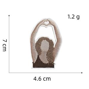 Custom Embroidery Patch Wholesale Floral Threadwork <b>Badge</b> for Jackets Hats Shirts Backpacks Clothing Decorative Iron On <b>Sew</b> On - Product Image 3