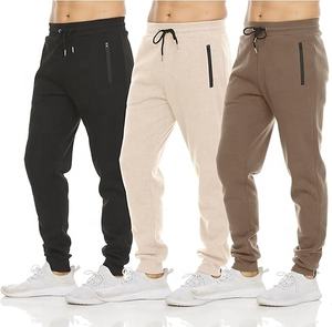 Lot de 3 Joggers Décontractés Ultra Performants en Polaire Active Tech pour Hommes – Pantalons de Sport Durables avec Rayures Latérales et Poches Zippées - Product Image 1