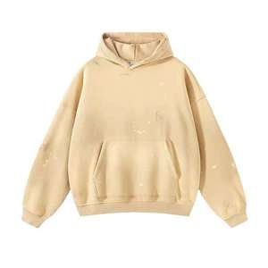 Fabricante de Ropa Urbana, Sudadera con Capucha y Cierre de Cremallera, Efecto Deslavado, Personalizable con Logotipo, Sudadera Vintage de Algodón con Lavado Ácido para Hombre - Product Image 5
