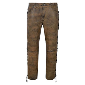 Leather Pants for Men Low Price Best-selling Direct Factory Stock Leather Pants for Men Custom Logo Leather Pants Anti-wrinkle - Product Image 1