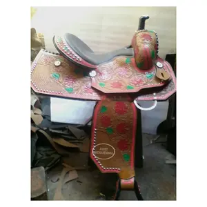Top design handmade Western Saddle of leather synthetic in custom color for equestrian riding wholesale