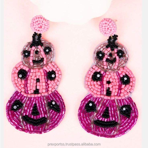 ต่างหูแบบห้อยลายธงชาติ ทำมือ ลายดาว ดอกไม้ สีแดง ขาว น้ำเงิน สไตล์โบฮีเมียน เครื่องประดับสำหรับทุกเพศ ของขวัญ ขนาดสั่งทำได้ - Product Image 2