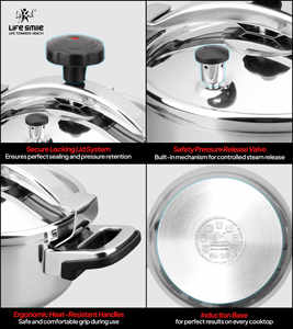 Olla a Presión Premium de 4L de Acero Inoxidable 18/10 con Cesta para Cocinar al Vapor y Tapa de Vidrio - Product Image 6