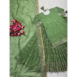 Conjunto de Lehenga de Fiesta para Mujer de Diseñador con Top Elegante, Nuevo Estilo - Product Image 5