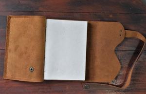Handmade Genuine Leather Journal for Men and Women Hardcover with White Cotton <b>Paper</b> Thread Sewing Binding Best Gift Notebook - Product Image 4
