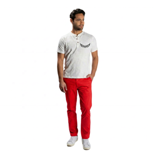 T-shirt en coton blanc à manches courtes pour homme avec logo, coupe décontractée, jersey tricoté respirant, col rond - Product Image 2