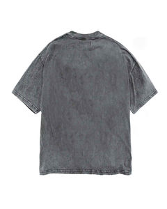 T-shirt pour homme en coton lourd vintage délavé à l'acide, coupe oversize, streetwear, avec motif graphique - Product Image 3