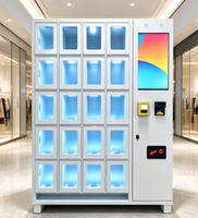 Distributeur automatique de casiers de rangement pour œufs et bagages avec paiement par carte de crédit