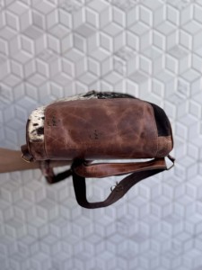 Genuine Leather Handmade Cowhide Fur Leather <b>Backpack</b> Rucksack High Quality <b>Multi</b> Uses <b>Backpack</b> Wholesale Bulk Product - Product Image 3