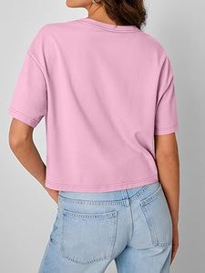 Camiseta Corta Personalizada OEM de Manga Corta, Color Sólido, 100% Algodón, para Yoga, Gimnasio, Ropa Deportiva, Transpirable - Product Image 5