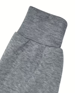 Women's Gray Half-<b>Zip</b> Crew Neck Eco-Friendly Fleece Casual Sweatshirt Regular Fit Full Sleeve Knitted Solid Color Winter Wear - Product Image 6