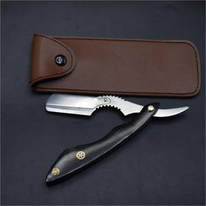IKZARSA Single Blade Stainless Steel Straight <b>Razor</b> Buffalo Horn Handle Manual Shaving <b>Razor</b> for <b>Men</b> Barber Use - Product Image 5