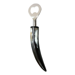 Abridor de Botellas Ecológico de Acero Inoxidable con Diseño de Cuerno de Búfalo para Cerveza, Vino y Bebidas Frías, Accesorio Personalizado para Bar, India ZF Global - Product Image 3