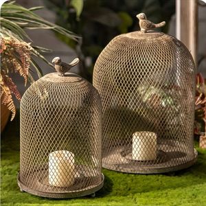 Cage à oiseaux en fil métallique faite à la main et personnalisée, décoration pour la maison et le jardin, cage décorative à poser ou à suspendre pour la décoration de mariage - Product Image 5