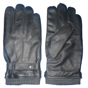 Guantes de piel de oveja genuina con logotipo personalizado, unisex, cálidos para invierno, térmicos, con puños acanalados y correa ajustable para la muñeca. - Product Image 5