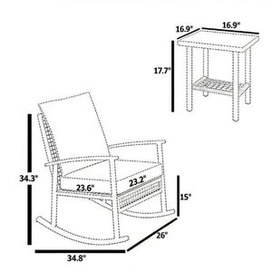 Set di Mobili da Bar in 3 Pezzi Blu per Cortile e Giardino - Product Image 6