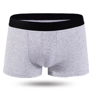 Calzoncillos bóxer de cintura media para hombre, sin costuras, de spandex, con estampado digital, transpirables, de punto, de secado rápido, con logo personalizado, lisos, para uso diario. - Product Image 3