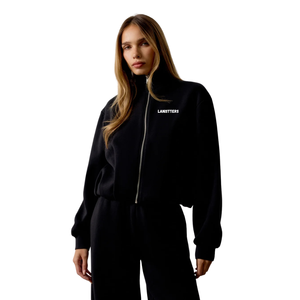 Women's Hooded Zip Tracksuit Set <b>Wide</b> <b>Leg</b> Trousers Relaxed Fit Casual Two Piece Outfit Front Zipper Custom Label OEM ODM Apparel - Product Image 3