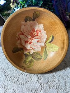 Bol de service en bois artisanal de qualité supérieure avec impression Meena pour la nourriture, la vaisselle, les articles de table et les ustensiles de cuisine, fabriqué en bois - Product Image 4