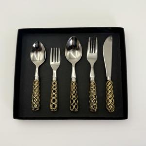 Nuevo Producto en Oferta, Juego de Cubiertos de Acero Inoxidable con Acabado Dorado para Regalo de Boda, Uso en Mesa - Product Image 2