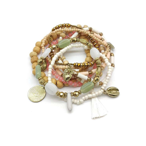 High Quality Trendy <b>Beaded</b> <b>Bracelet</b> with Unique Carved Designs Unisex Customizable Color & Size-for Party Wedding or Gift - Product Image 2