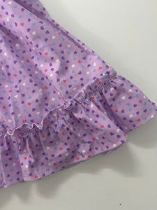 เดรสสีม่วงทรงหัวใจปักลายดอกไม้แบบเย็บมือพร้อมระบายและลูกไม้สีชมพูที่ปกเสื้อ -OEM/ODM - Product Image 4