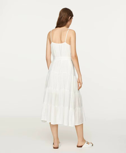 Vestido Mono de Verano 2026 Personalizado para Mujer, de Rayón, Acrílico y Spandex, Blanco Dulce, Tejido a Crochet, Liso Teñido, con Cuello en V y sin Mangas, con Diseño Floral - Product Image 2