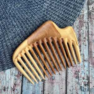 Handmade wooden <b>comb</b> with carving <b>butterfly</b> Wide Tooth <b>Comb</b> detangle <b>comb</b> Natural - Product Image 1