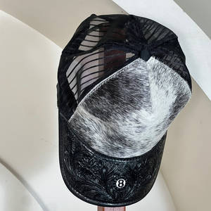Nueva Gorra Western Personalizada Hecha a Mano con Cuero Vacuno Genuino y Visera Floral, Diseño de Béisbol, Gorra Snapback para Hombre y Mujer - Product Image 3