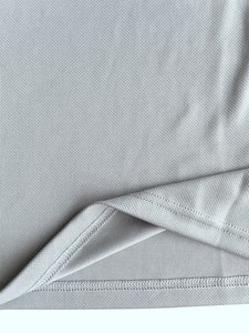 Camisa de Manga Larga Azul para Hombre con Logotipo Bordado en la Parte Delantera, Poliéster/Algodón Sólido, Estilo Casual Elegante, Secado Rápido, 220g, Diseño con Botones - Product Image 6