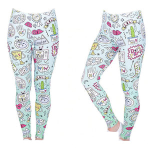 Legging de yoga taille haute écoresponsable pour femme avec taille élastique, en tissu recyclé, motif uni - Product Image 6
