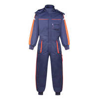 Combinaison de travail pour homme, orange, respirante, ignifuge, avec panneaux bleu marine, résistante à l'abrasion, uniforme pour usage industriel