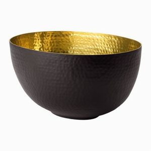 Bol de service en métal martelé artisanal de luxe, grand bol décoratif en argent pour salade, centre de table pour la décoration de la maison, de l'hôtel et du restaurant - Product Image 2