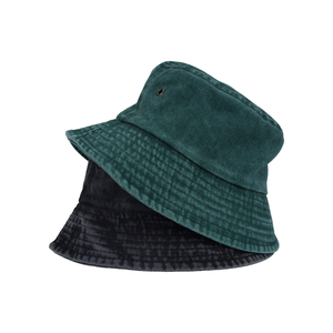 Unisex High Quality Washed Color Denim <b>Bucket</b> <b>Hats</b> Custom Embroidered Logo Fisherman Style Casual Plaid for Outdoor Travel - Product Image 2