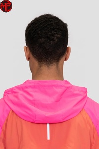 <b>Men's</b> Color Block Hooded Tracksuit Lightweight Windbreaker <b>Jacket</b> and Shorts Set Breathable Quick Dry Casual Outdoor Wear - Product Image 3