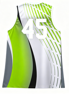 Camiseta de Voleibol Sublimada Verde y Blanca para Niños, Transpirable, de Secado Rápido, Ajustada, para Todas las Temporadas - Product Image 5