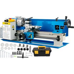 Tornio Manuale Compatto per Metallo 7\" x 14\" con Mandrino a 3 Griffe da 4\" e Velocità Regolabile 0-2500 RPM, Design da Banco - Product Image 1