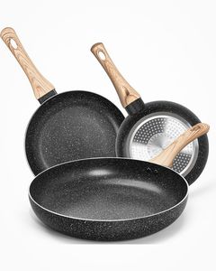 Advanced Aluminum Cooking Sauté <b>Pan</b> with Triple Layer Non-Stick Coating and Ergonomic Heat Resistant Long Handle - Product Image 5