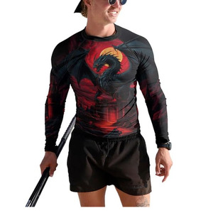 <b>Mens</b> Half Sleeve Rashguard UV Shield Breathable Quick Dry Eco-Friendly Compression Swim Surf Workout <b>Base</b> <b>Layer</b> - Product Image 1
