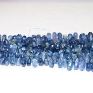6*10mm perles de kyanite à facettes 8 pouces côté coupe gouttes pierre naturelle en gros pour la fabrication de bijoux - Product Image 1