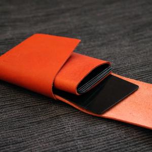 Handmade Stitchless Genuine Leather <b>Wallet</b> Minimalist Slim Card Holder Laser Cut Seamless Design Portable Letter Pattern <b>Small</b> - Product Image 5