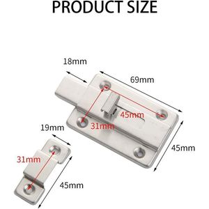 Set di 3 Pezzi: Serrature Scorrevoli da 3 Pollici per Porte e Finestre con Chiusura a Scorrimento e Blocco per Cancelli - Product Image 3