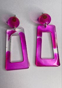 Pendientes de Resina Hechos a Mano Personalizados, Color Naranja, Forma Personalizada, Joyería de Moda, Técnica de Fundición, Artesanía de Resina, Tema de Ángel - Product Image 6