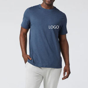 Camiseta Moderna y Elegante para Hombre, Material Cómodo, Diseño de Color Sólido, con Logotipo Personalizable, Ajuste Moderno, para Compradores Mayoristas - Product Image 1